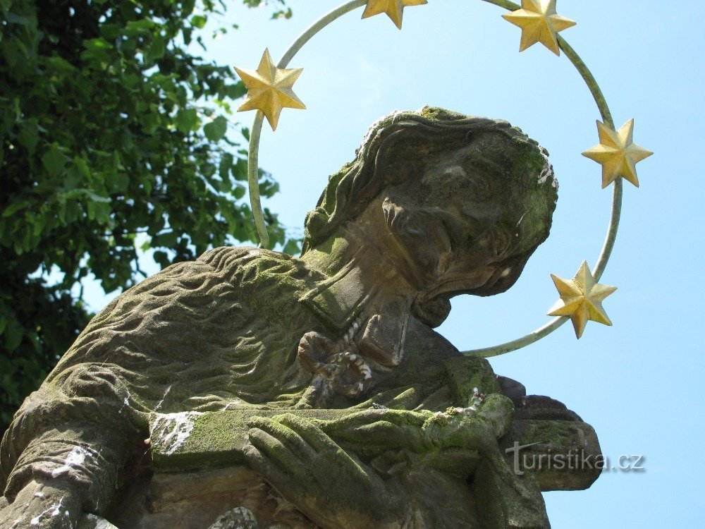 Hraběšice (bei Šumperk) - Statue des hl. Jan Nepomuký