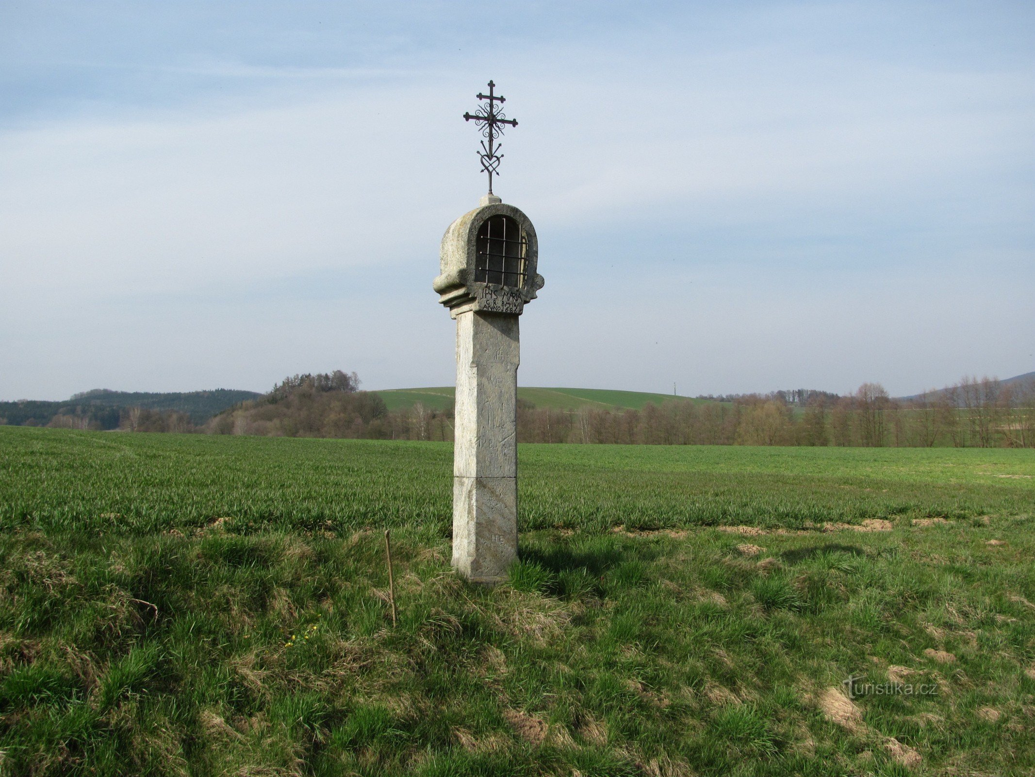 Hrabišín – boží muka (morový sloup v Dolní Olešné)