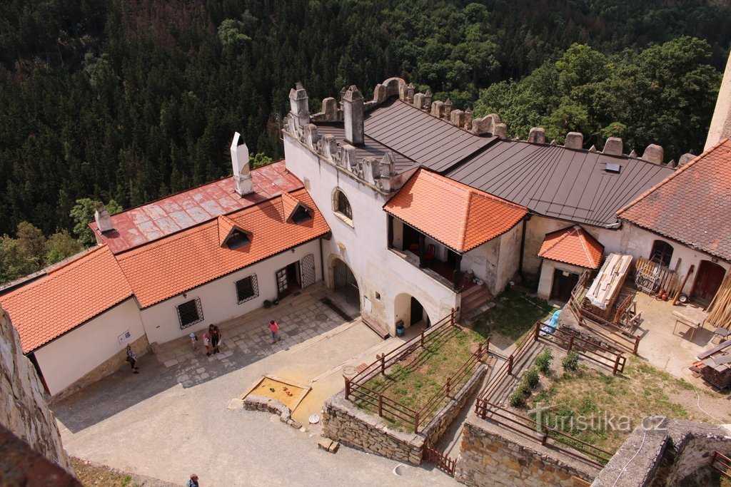 Boskovice-kastély, a kastély bejárati oldala