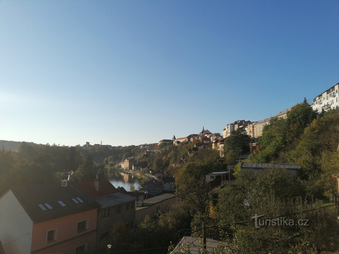 Château de Kotnov dans la ville de Tábor – tour et porte Bechyňská