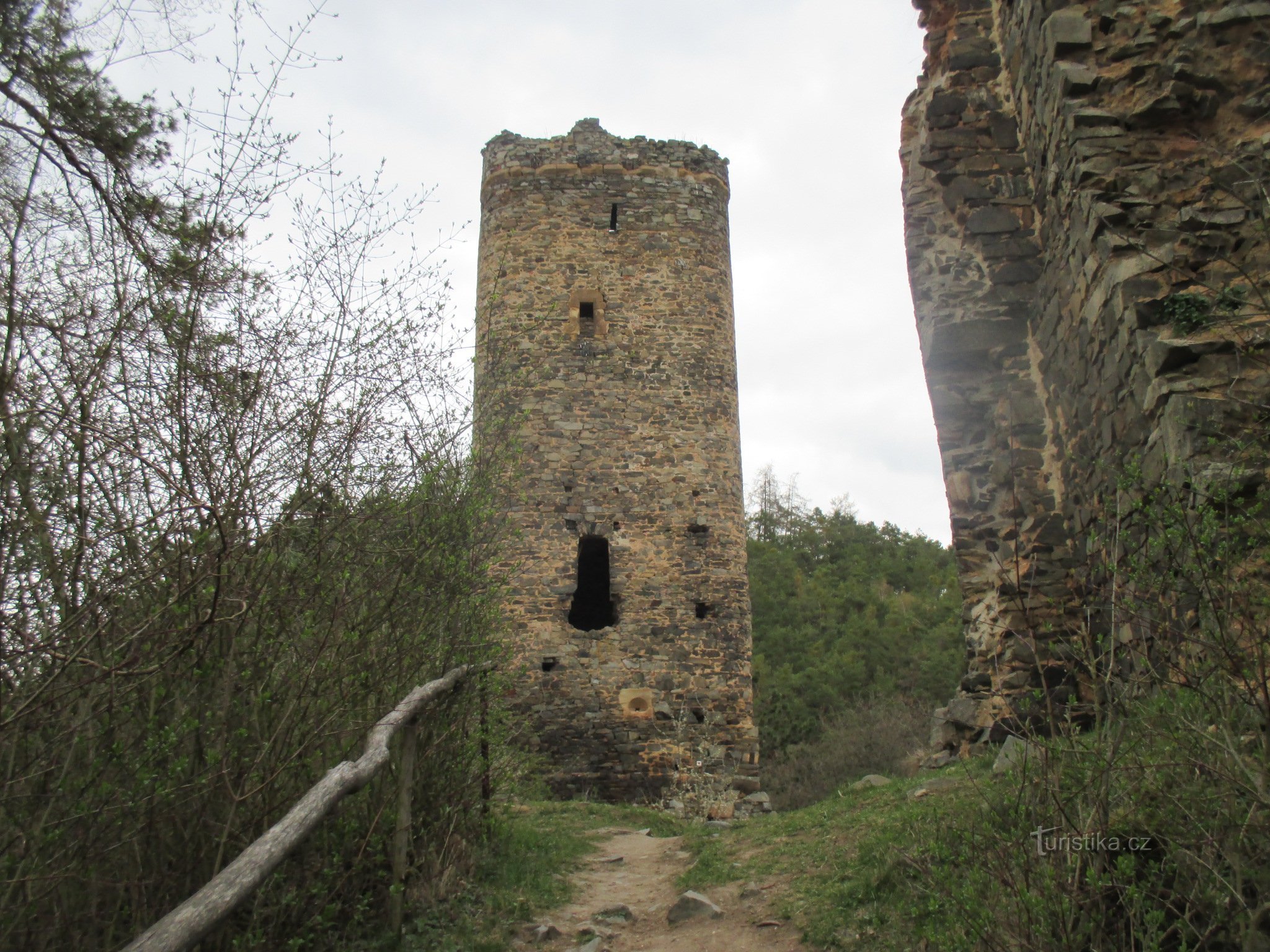 Libštejn slott och Havel's Rock