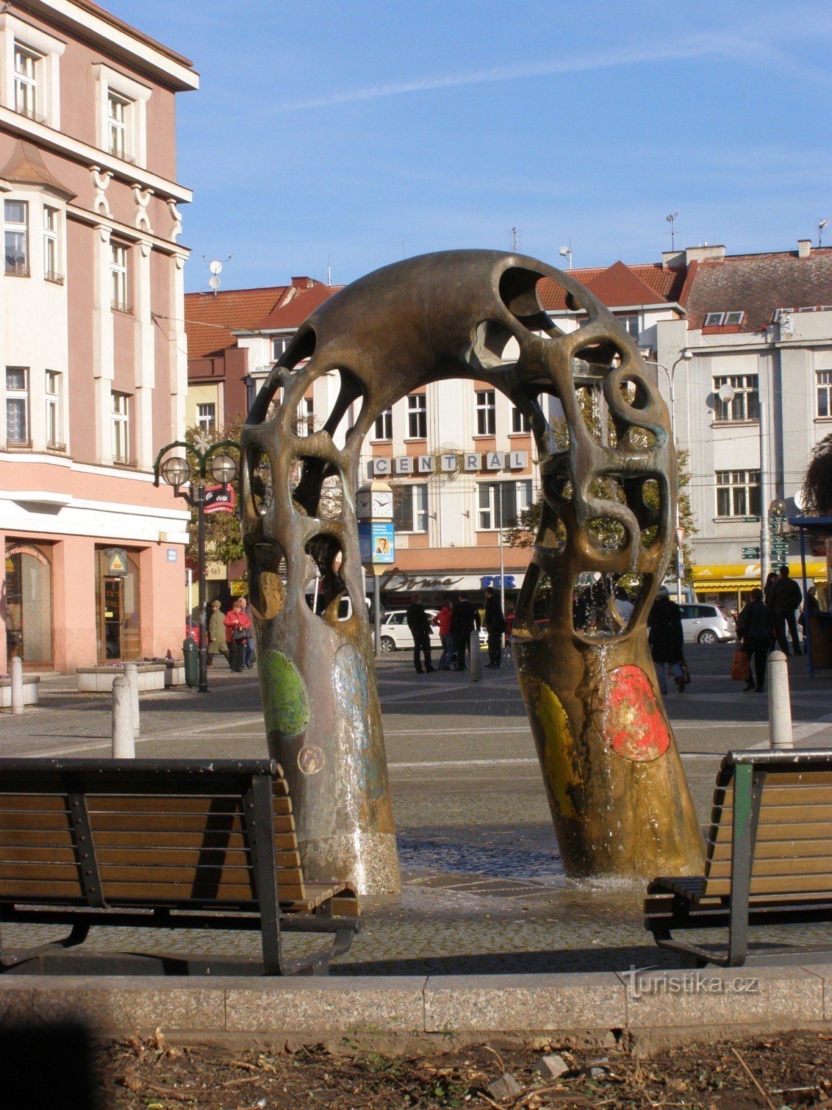 Hradec Králové - suihkulähde Baťka-aukiolla