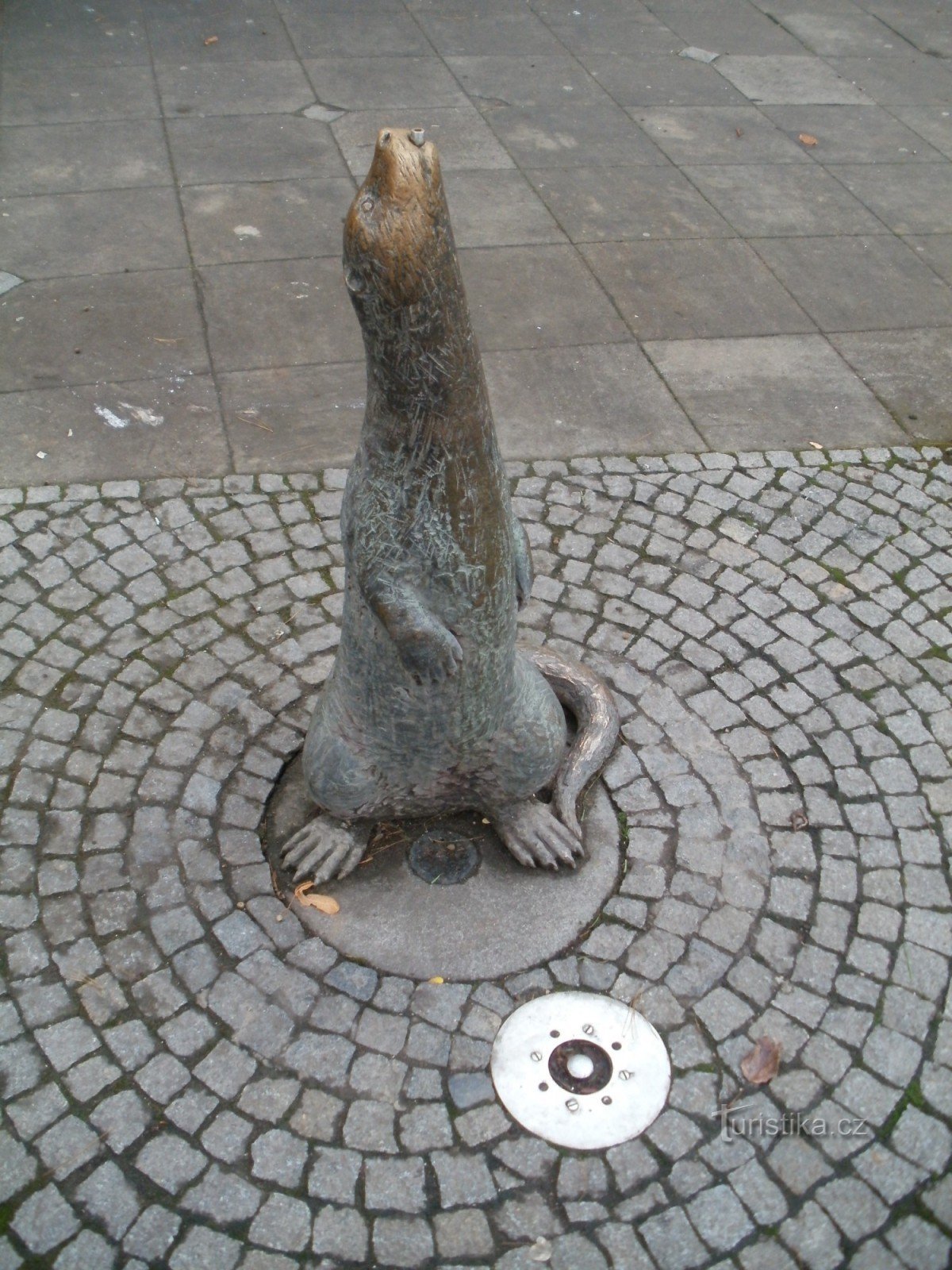 Hradec Králové - square with the otter Eliška