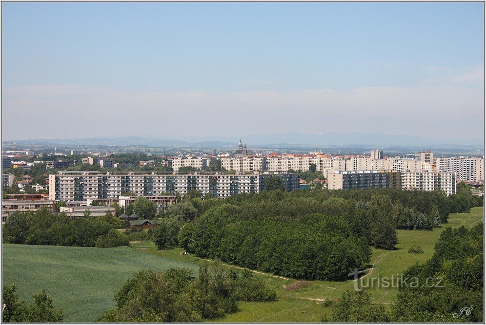 Hradec Králové từ tháp nước