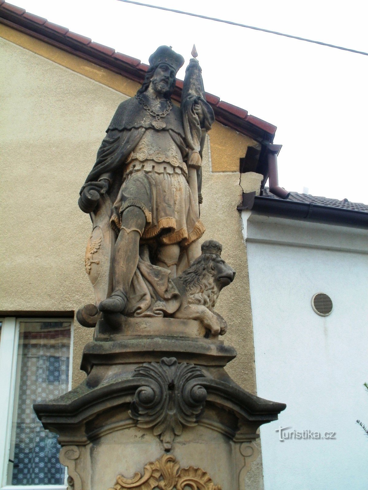 Hradec Králové - Plotiště nad Labem - άγαλμα του Αγ. Wenceslas