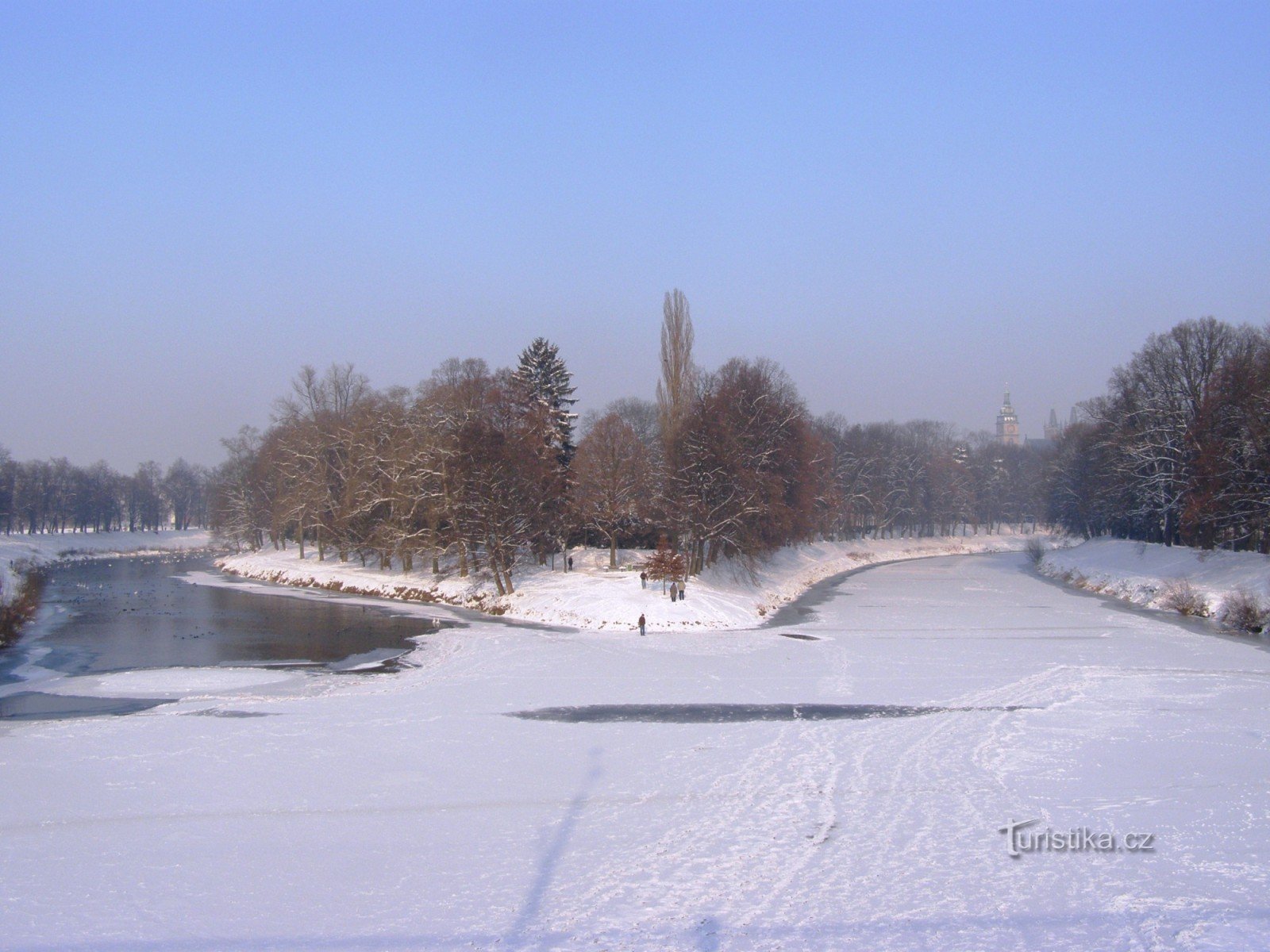 Hradec Králové - de samenvloeiing van de Elbe en Orlica