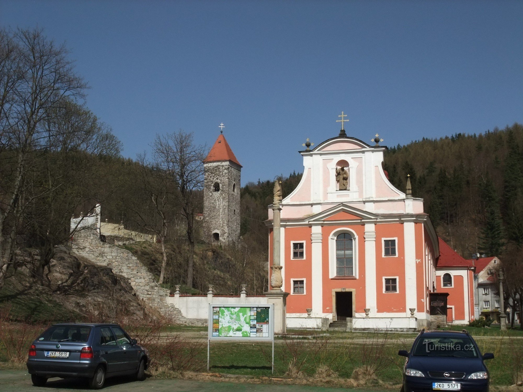 Castle tower in Nejdek
