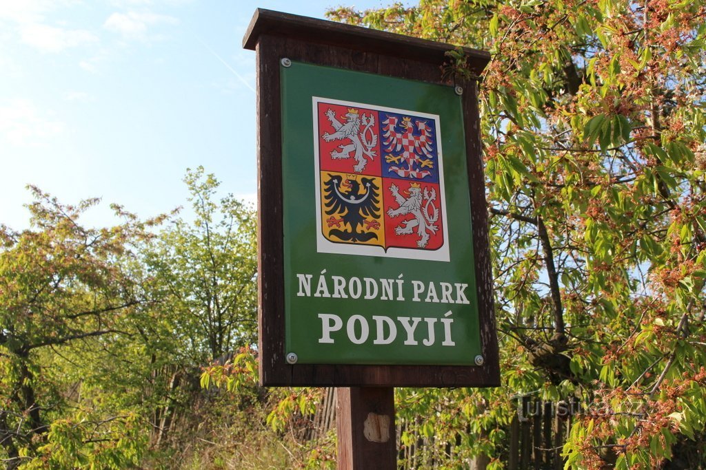 Il confine del Parco Nazionale Podyjí