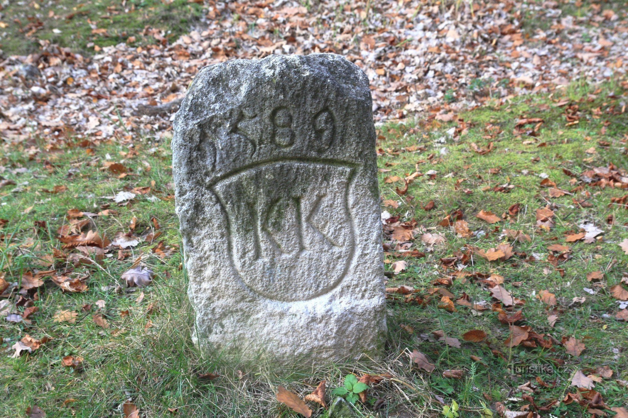 Boundary stone at Holedná