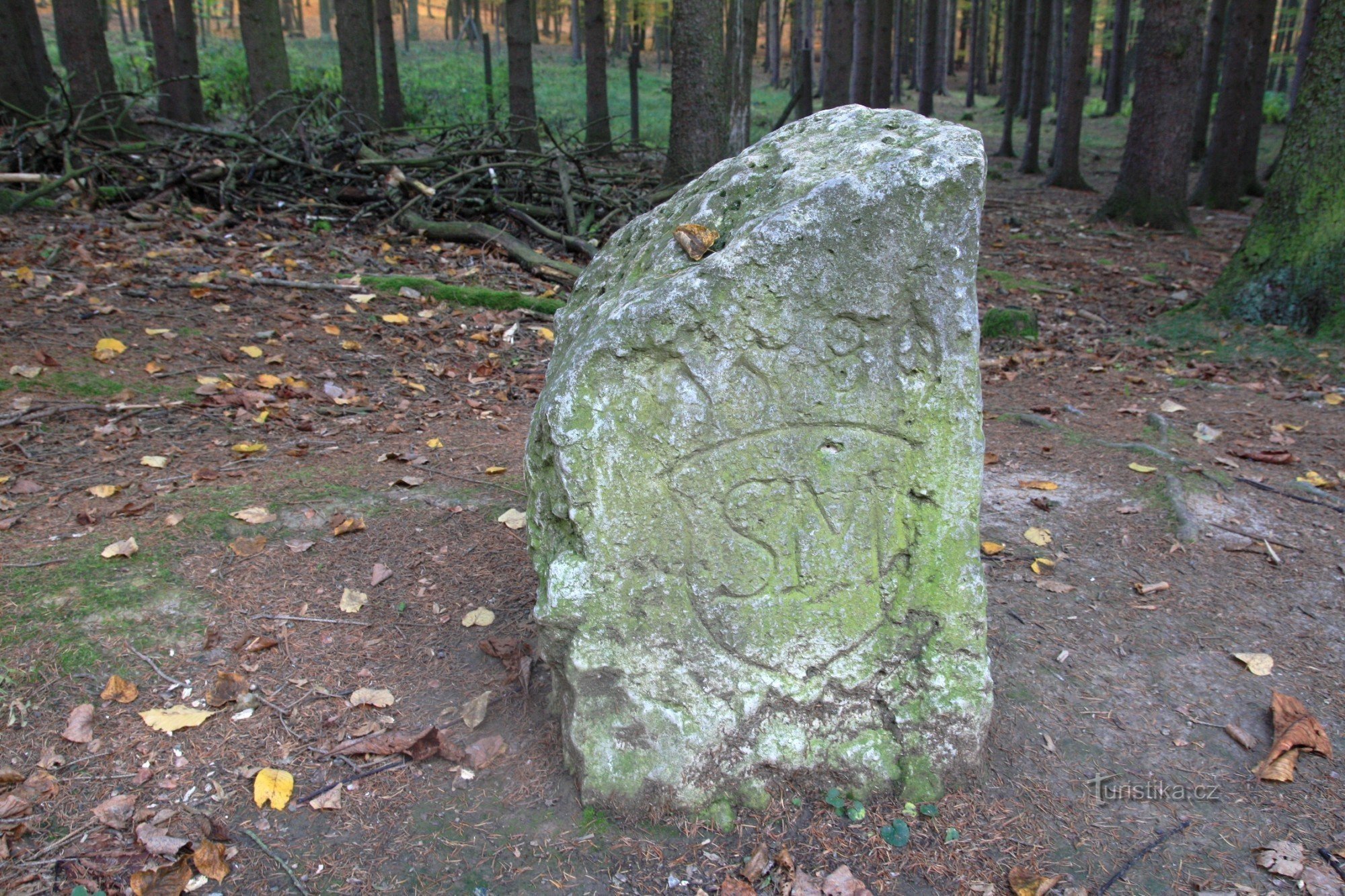 Boundary stone at Holedná