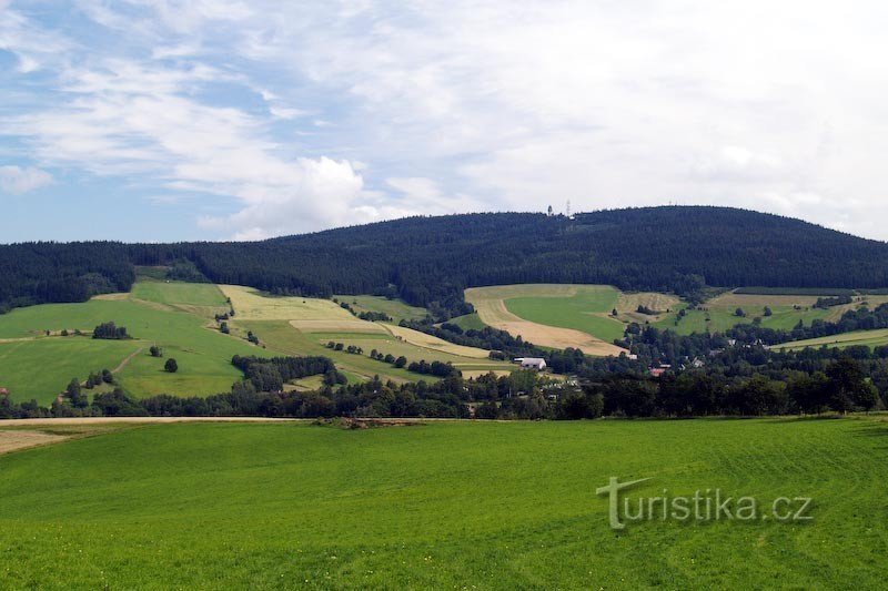 ridge of Suché vrch with lookout tower