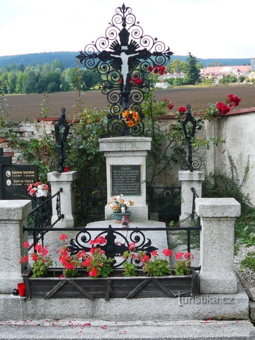 mộ của J.Š. Baar ở Klenčí p.Č.
