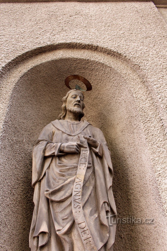 Tomb, statue of St. John the Baptist