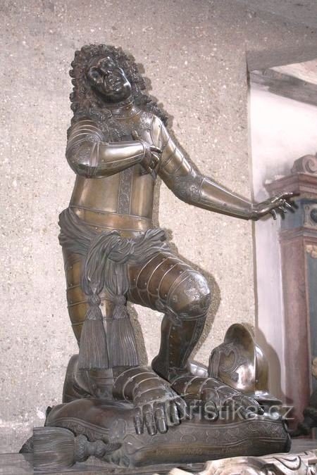 Tomb of Ludvík Raduit de Souches - detail of the monument