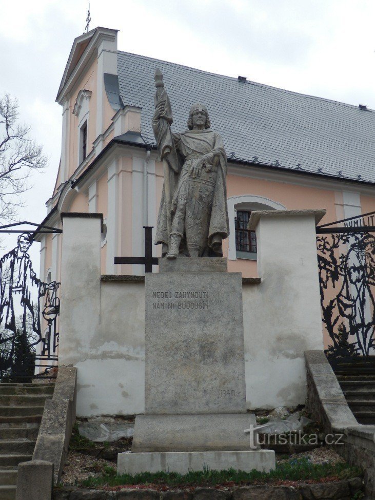 Hronov - άγαλμα του Αγίου Wenceslas