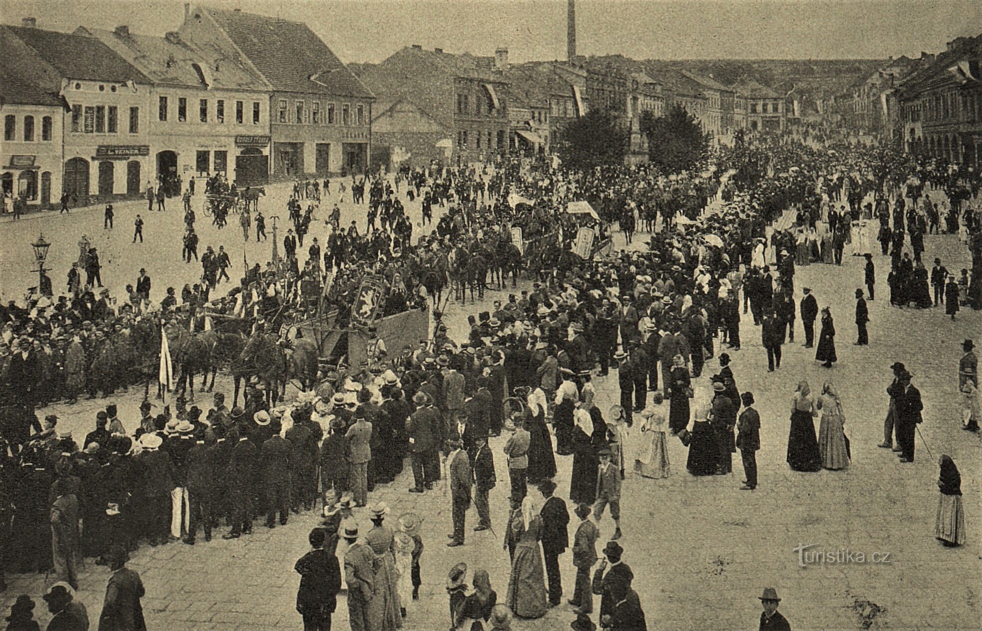 Hussite celebration in Hořice in 1903