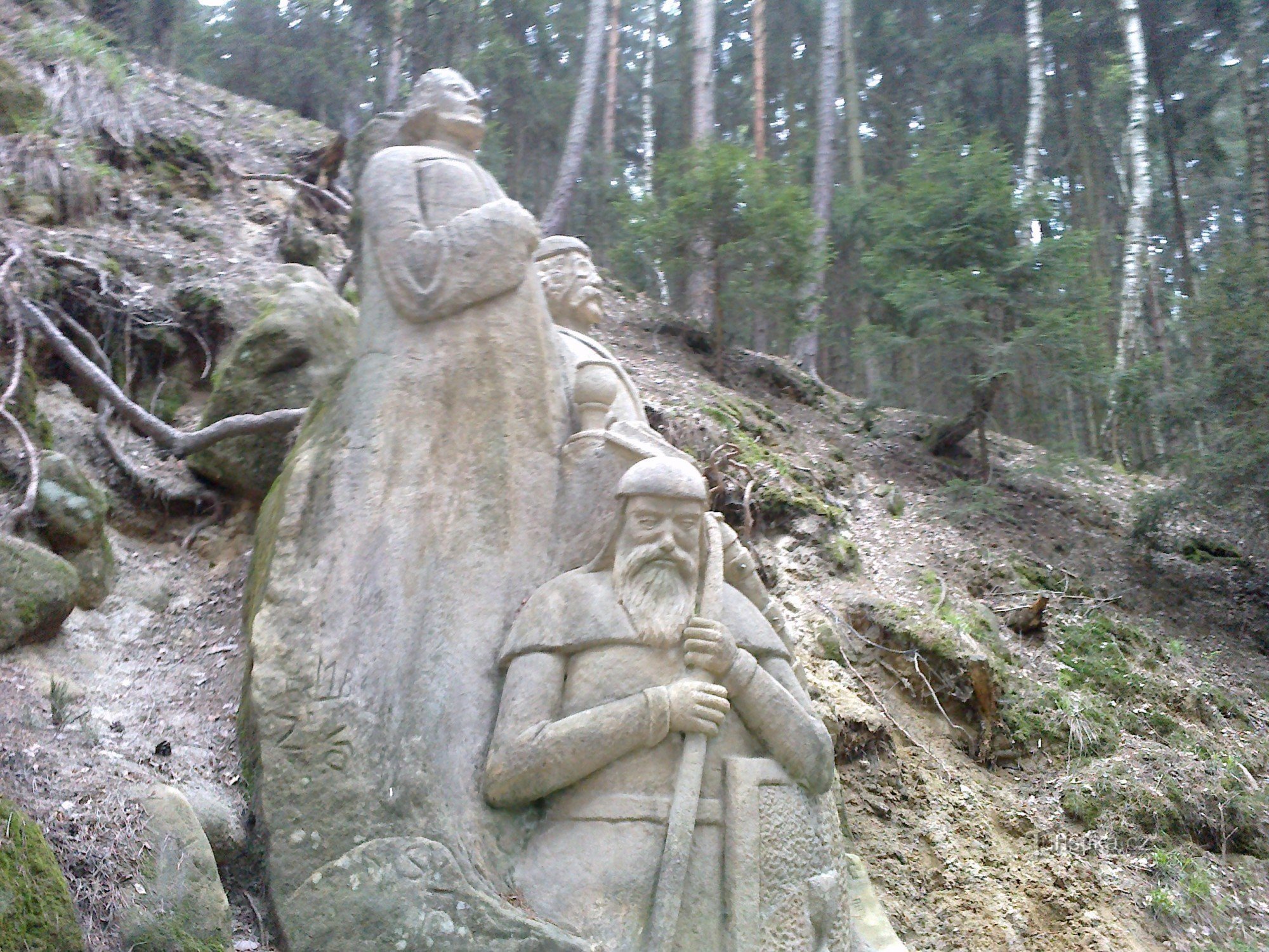 Guerriers hussites de grès