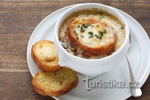 Illustrationsfoto: Französische Zwiebelsuppe; Fotoquelle: Restaurant Grund