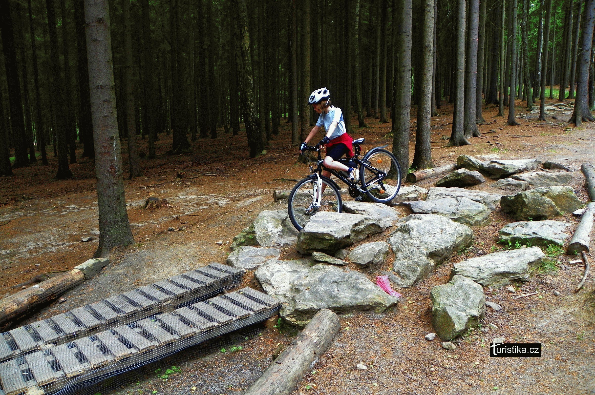 Illustratives Foto der Strecke, auf der der Weltcup der Biker gefahren wird