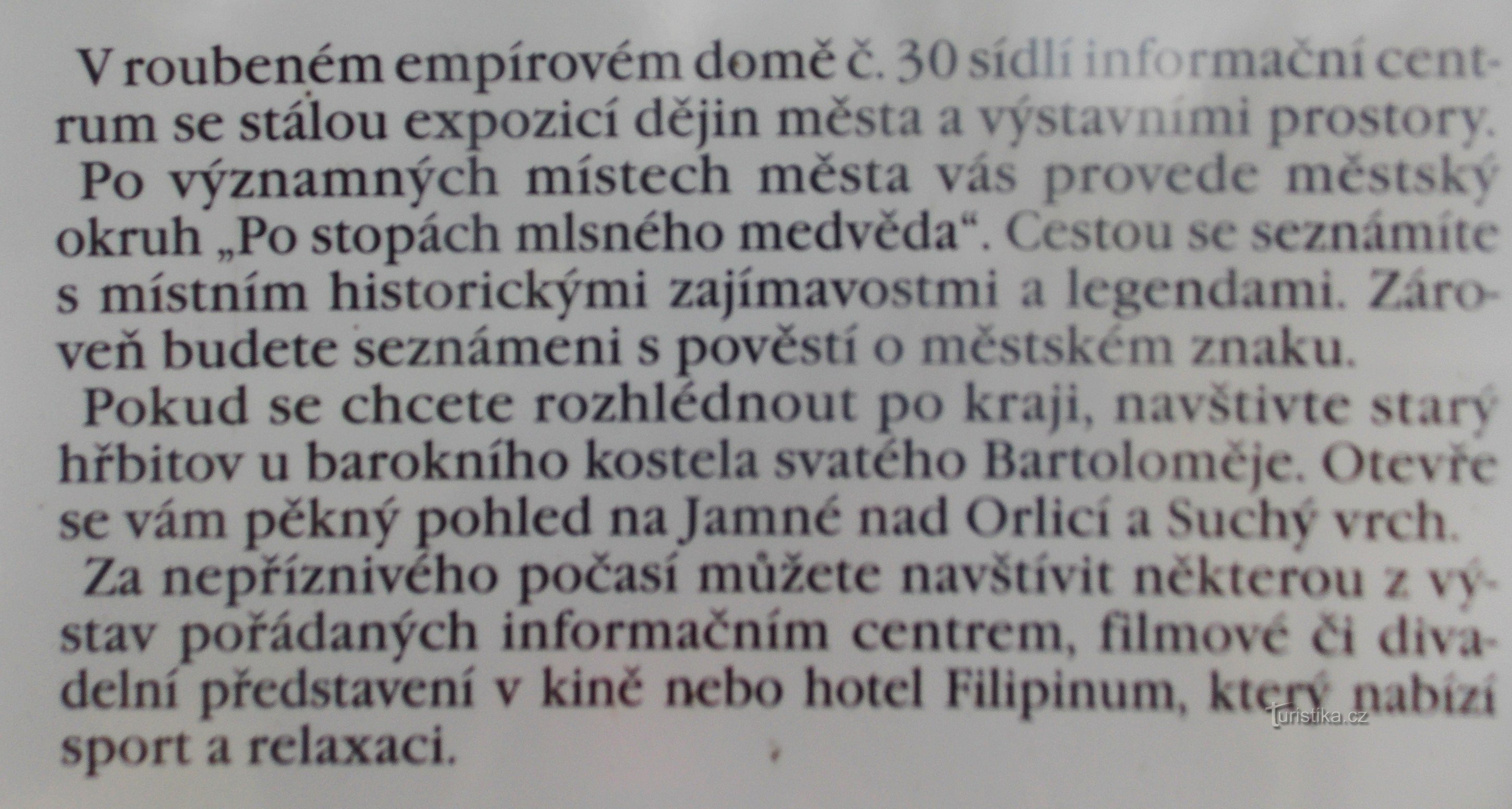 Centrum informacyjne w Jablonném nad Orlicí