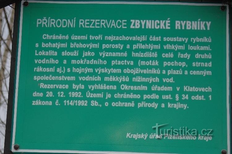 informacje: o Zbynické rybníce