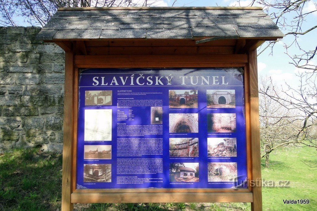 information panel in the village of Slavíč