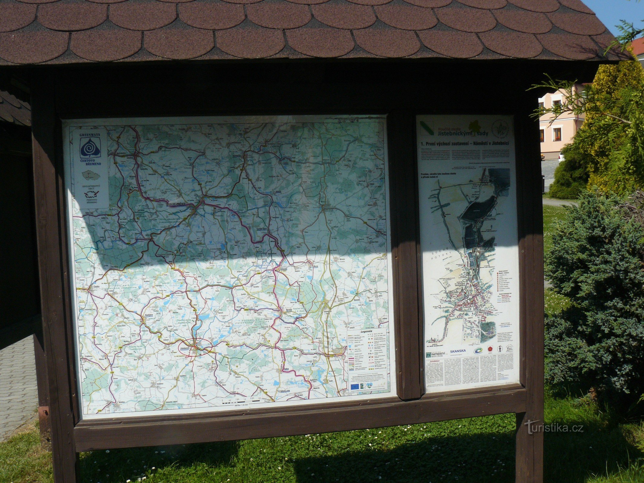 Information board on the square