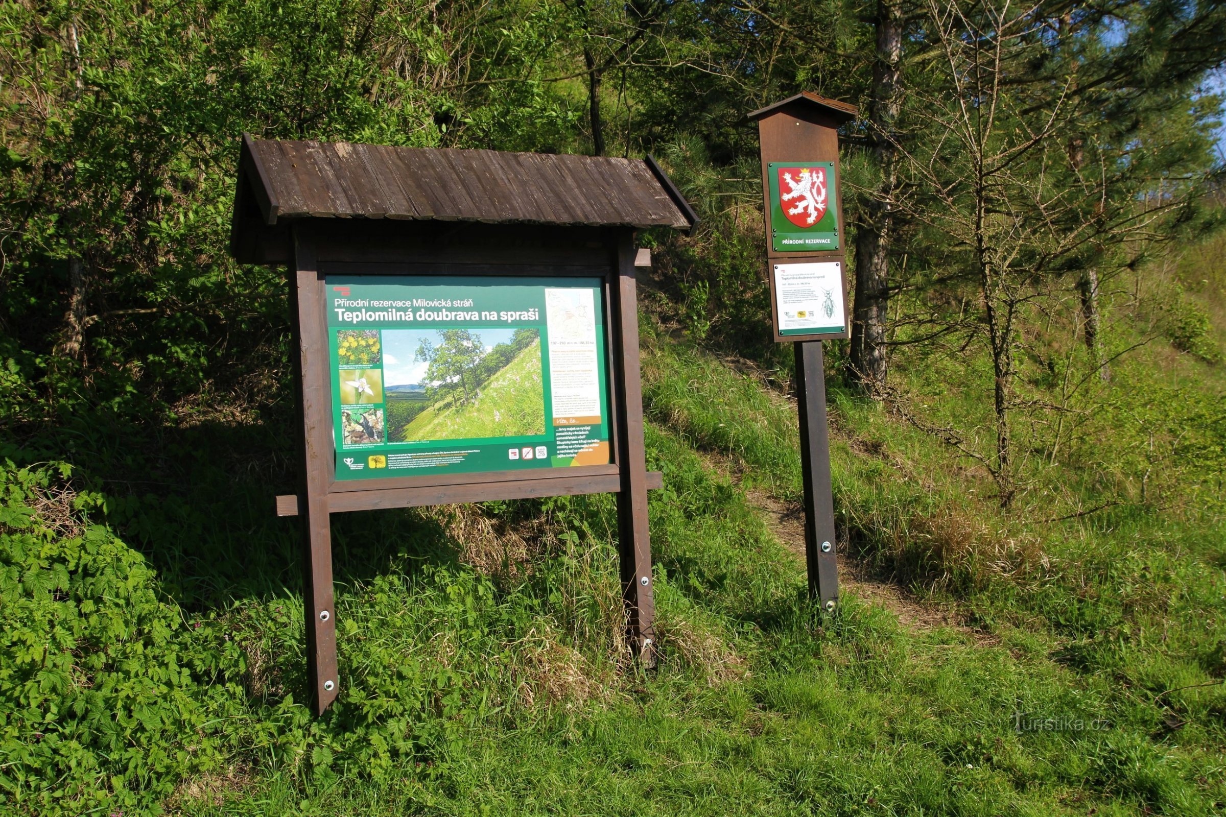 Information board at the edge of the reserve