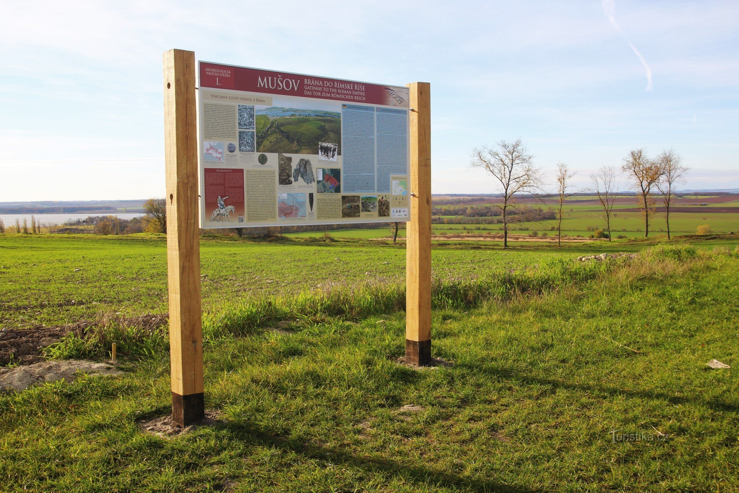 Information board at the top of Římské vrch