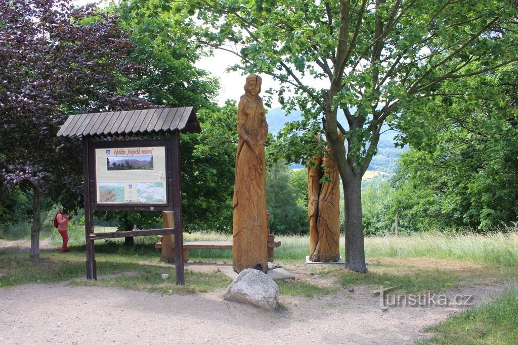 Information board at the viewpoint