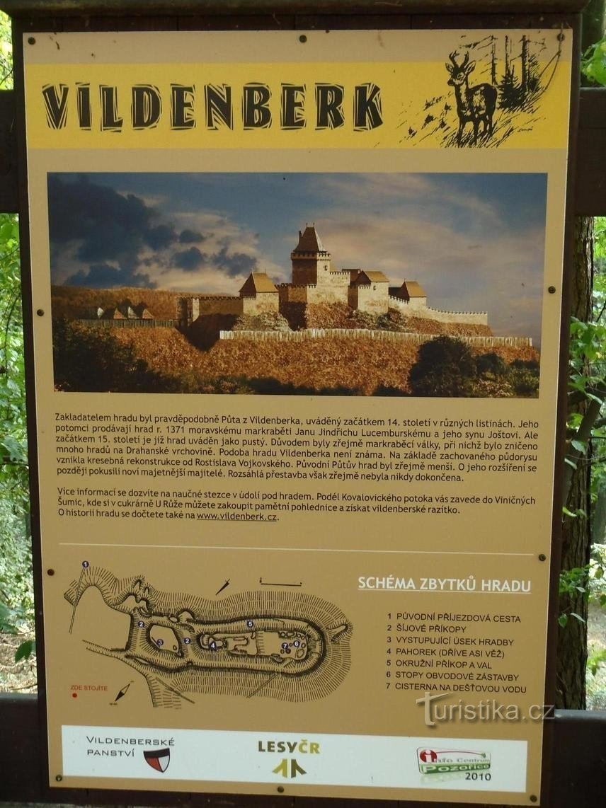 Informationstavle om Vildenberk Slot - 18.9.2011
