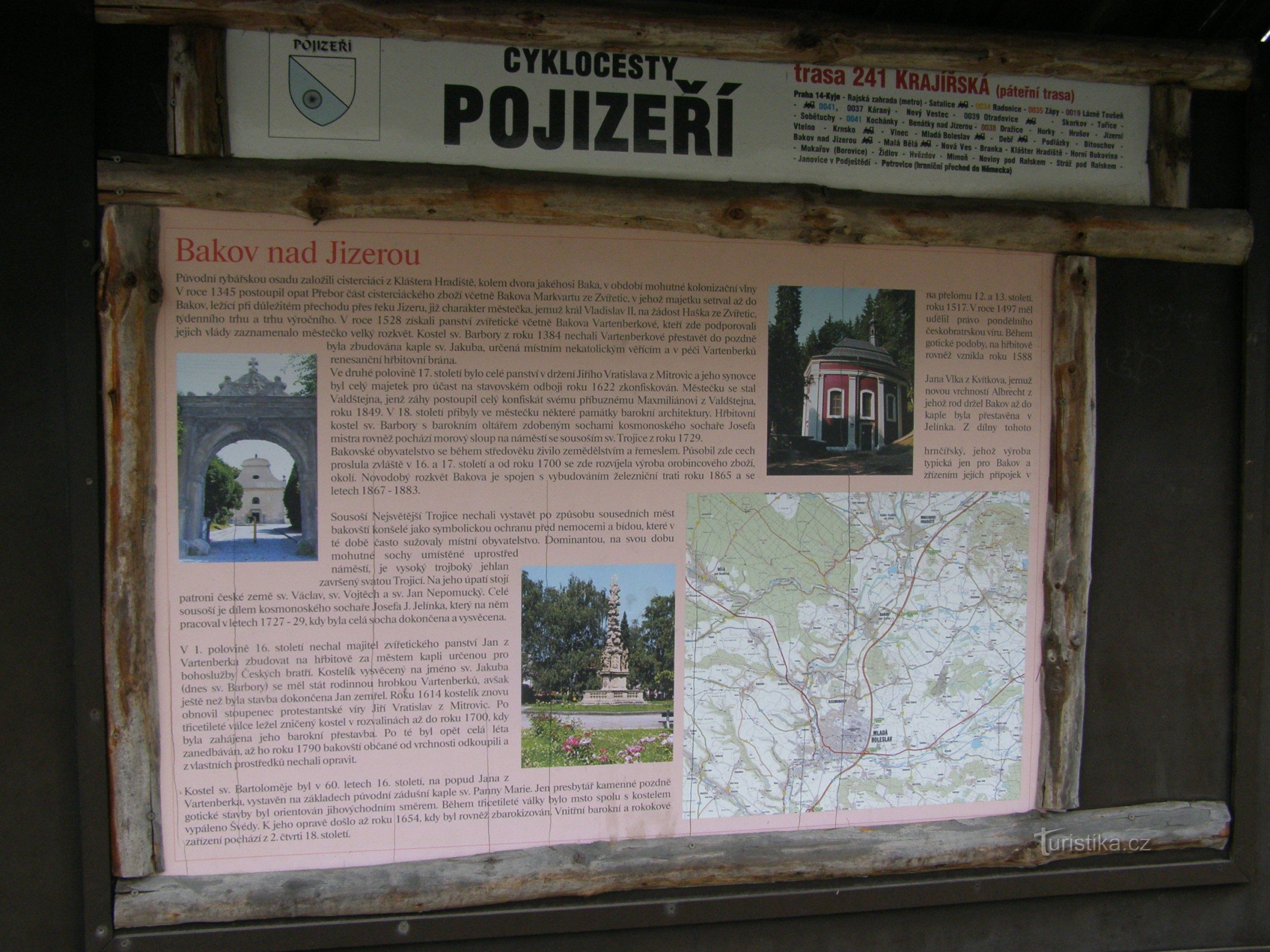 information boards along the route