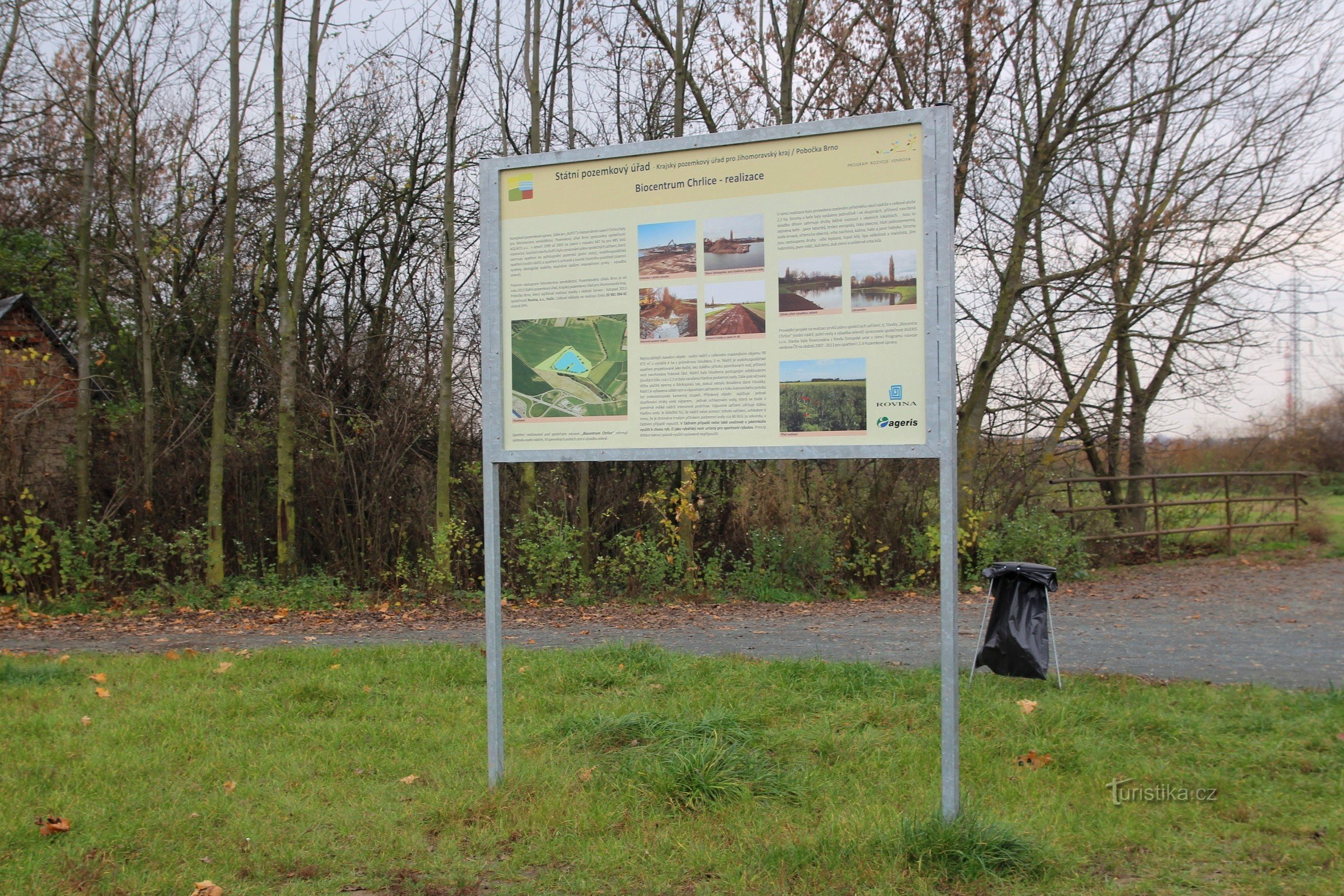 Informační tabule popisující biocentrum