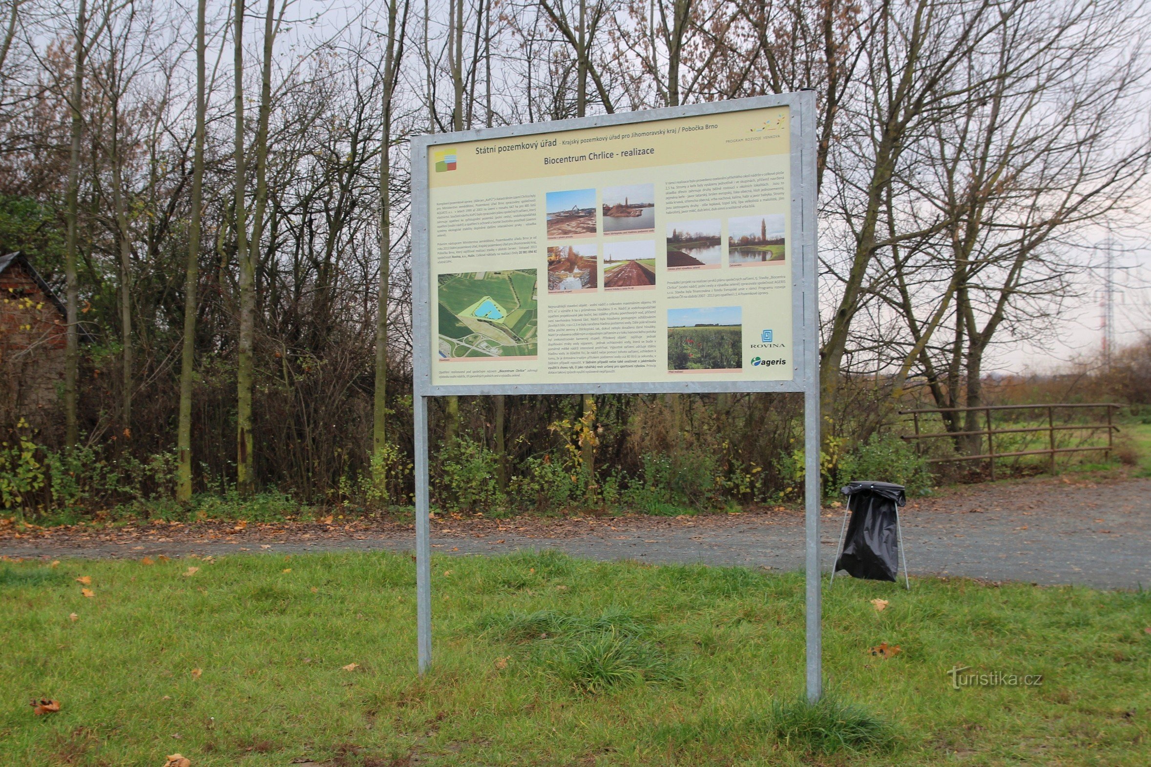 Tablica informacyjna opisująca biocentrum