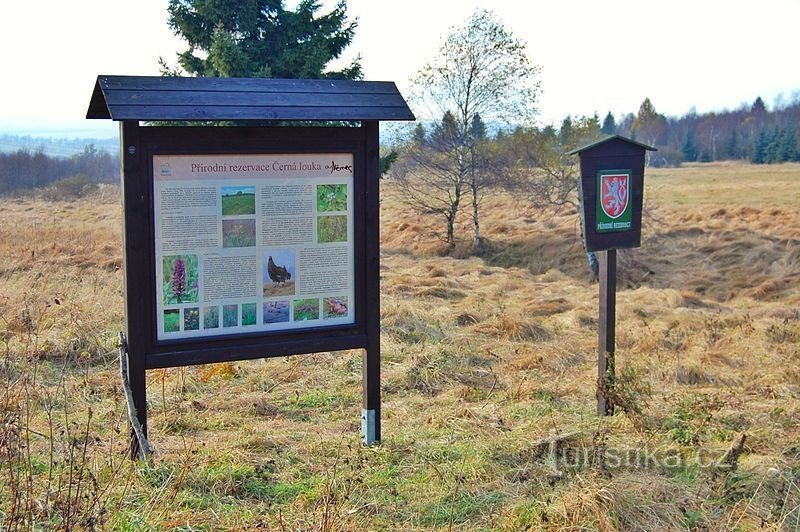 Information board PR Černá luuka