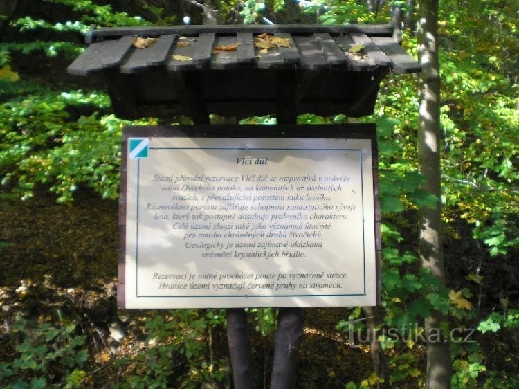 Information board: Vlčí důl nature reserve