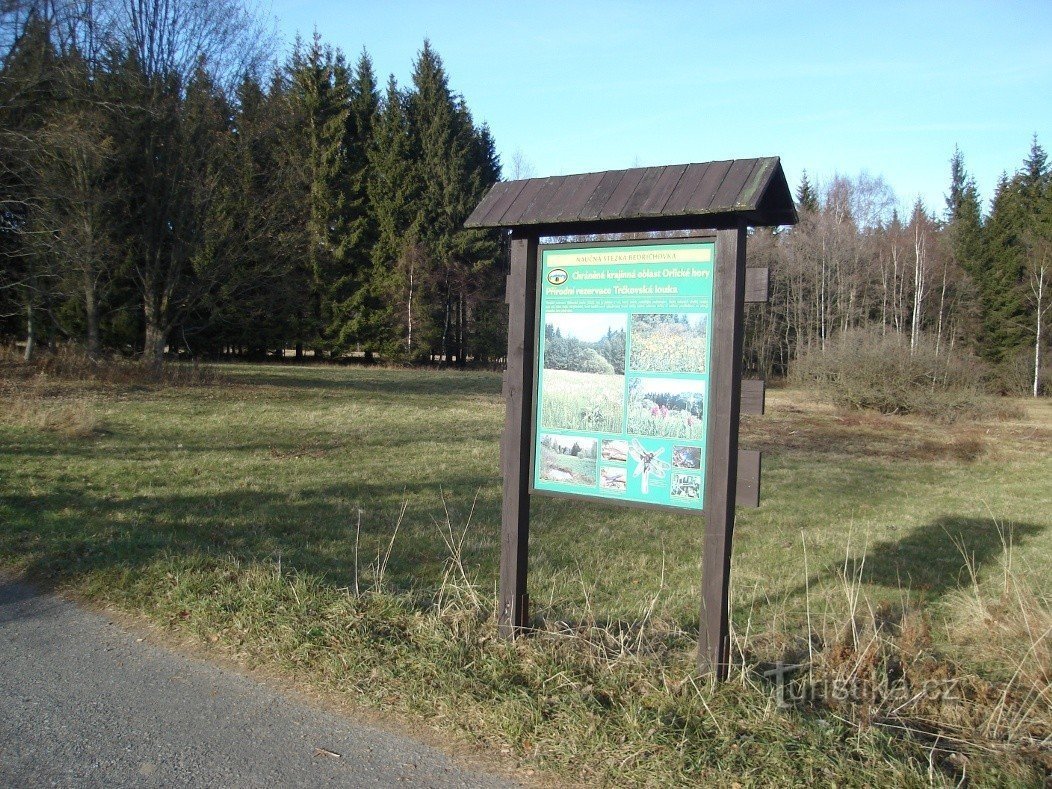 Panel informativo en la reserva natural
