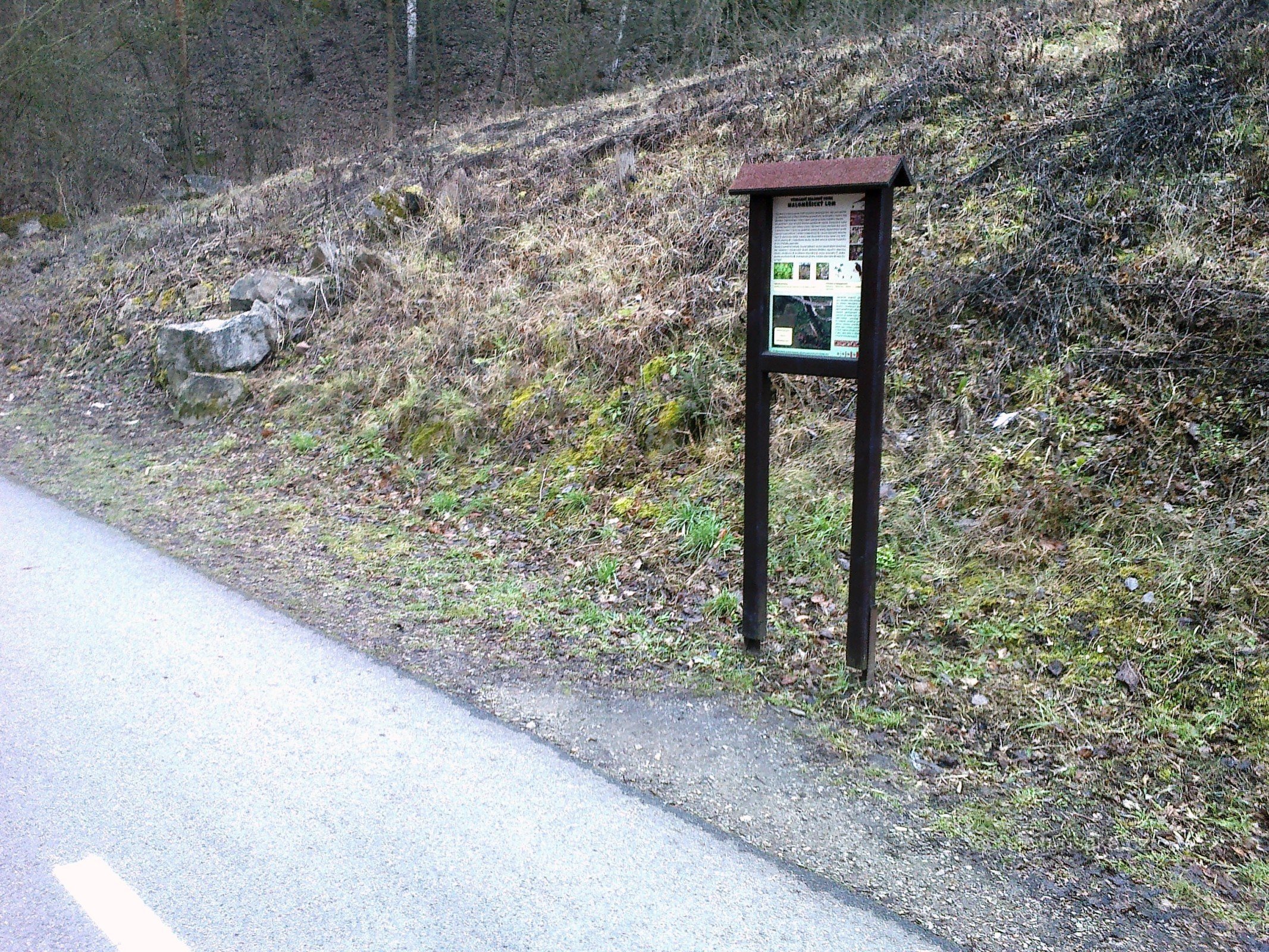 Information board at the quarry