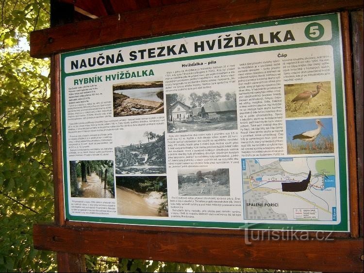 Informationstafel: beim Teich, Lehrpfad Hvížďalka