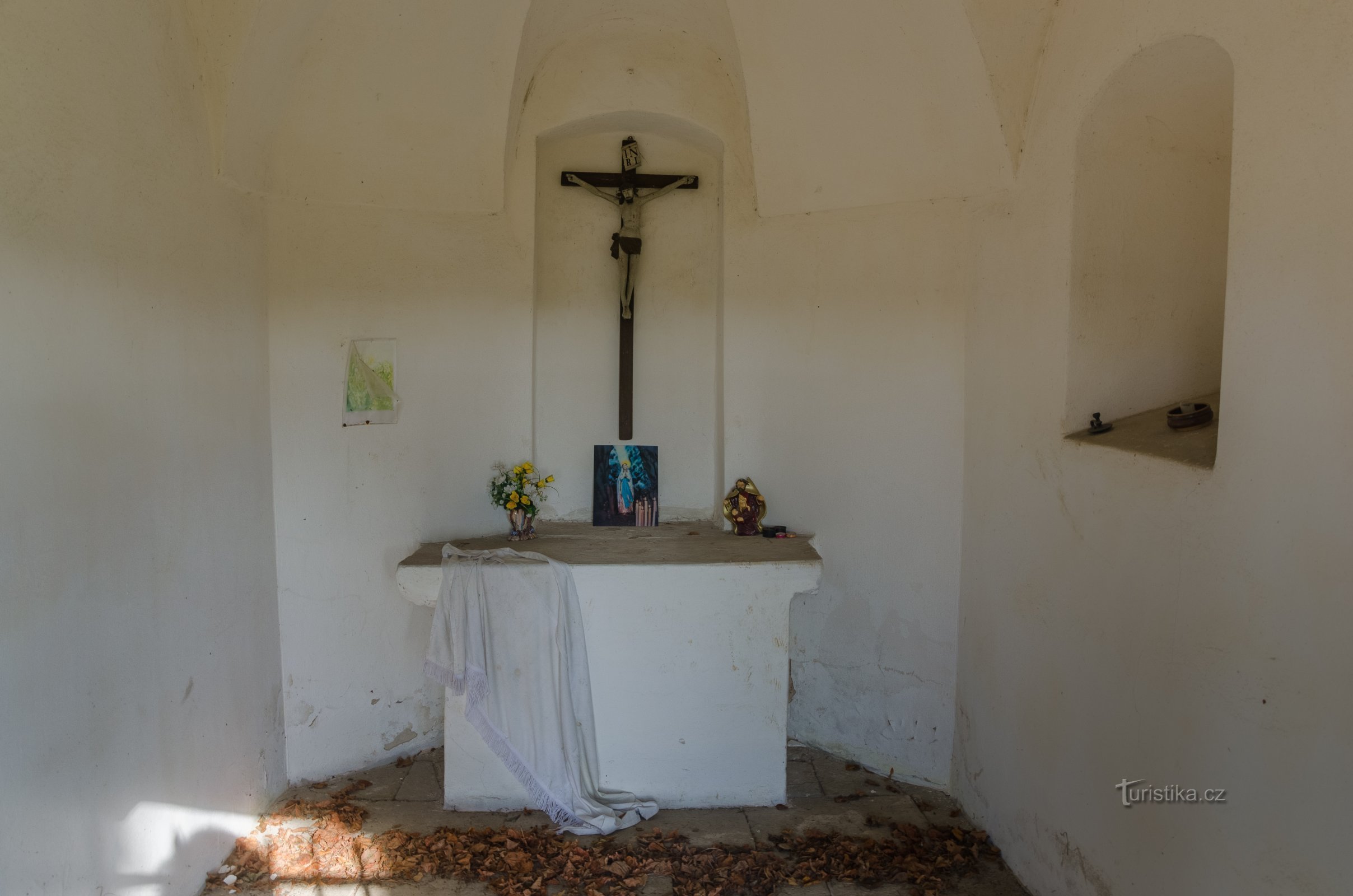 The interior of the baroque chapel of All Saints