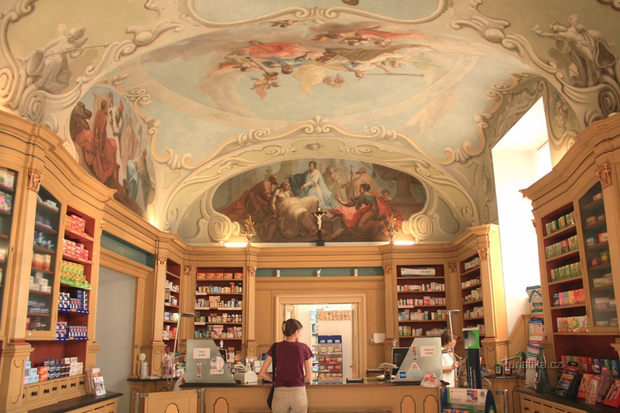 Interior of a baroque pharmacy