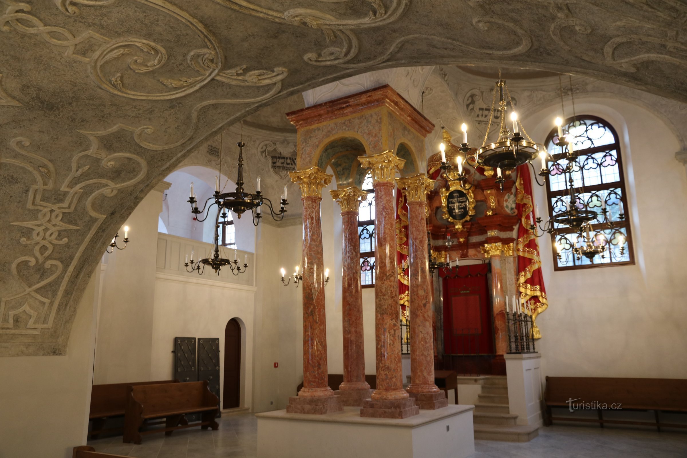 Interiør af den øvre synagoge i Mikulov