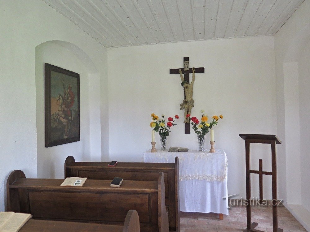 the interior of the chapel