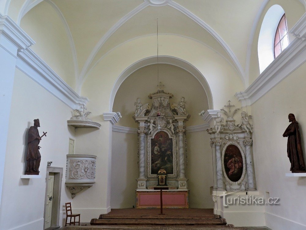 the interior of the chapel