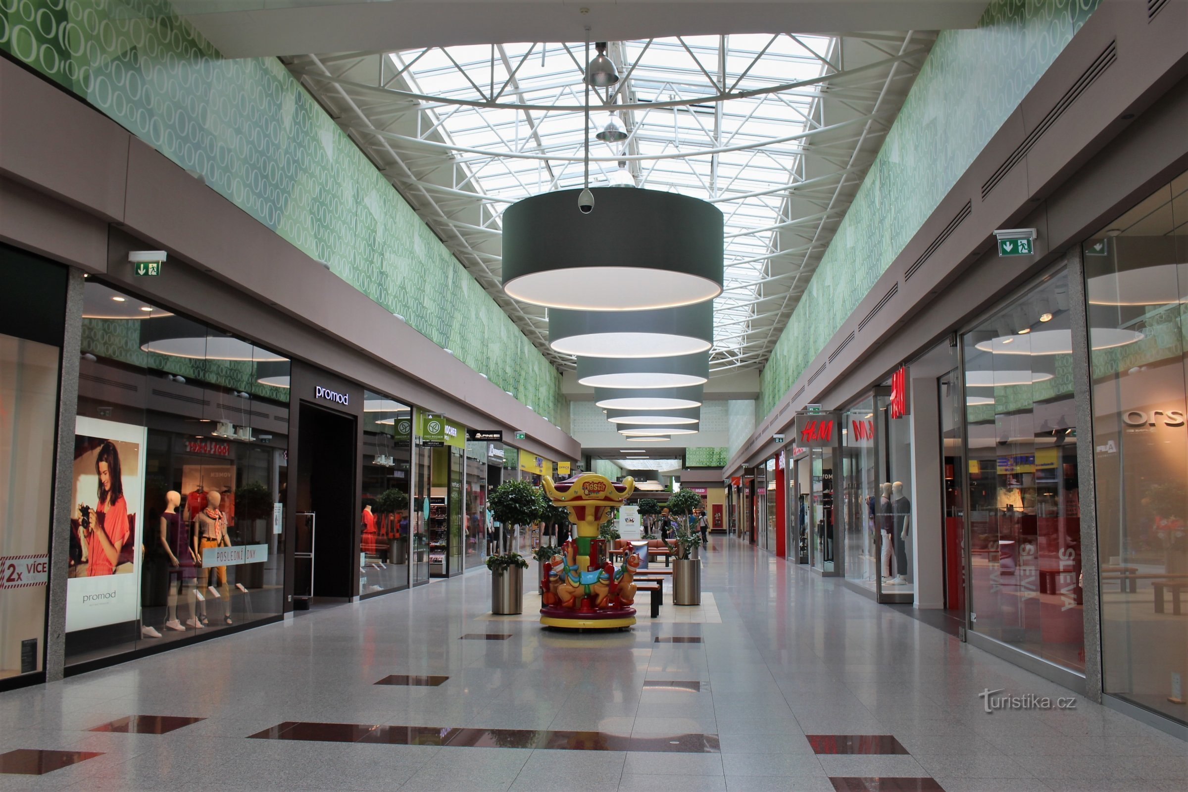 Shopping center interior