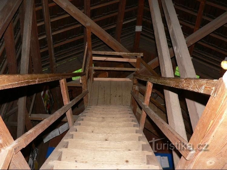 The interior of the lookout tower