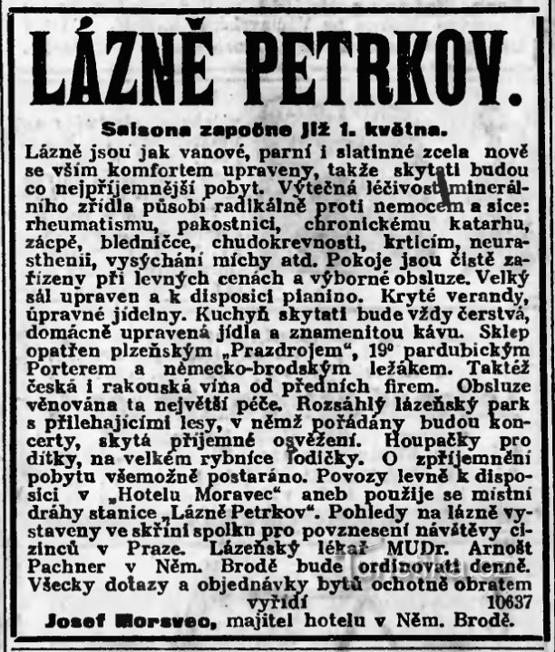 Annons från 1909
