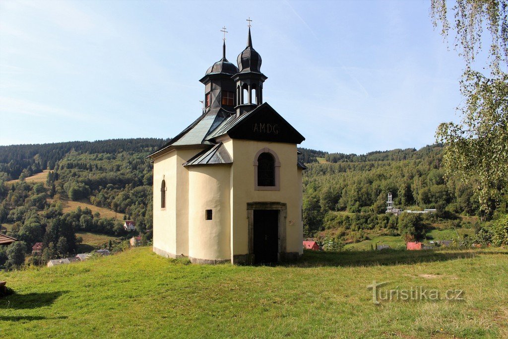 Jáchymov, kappeli Pyhän Johannes Nepomukista