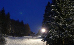 Esquí nocturno de enebro