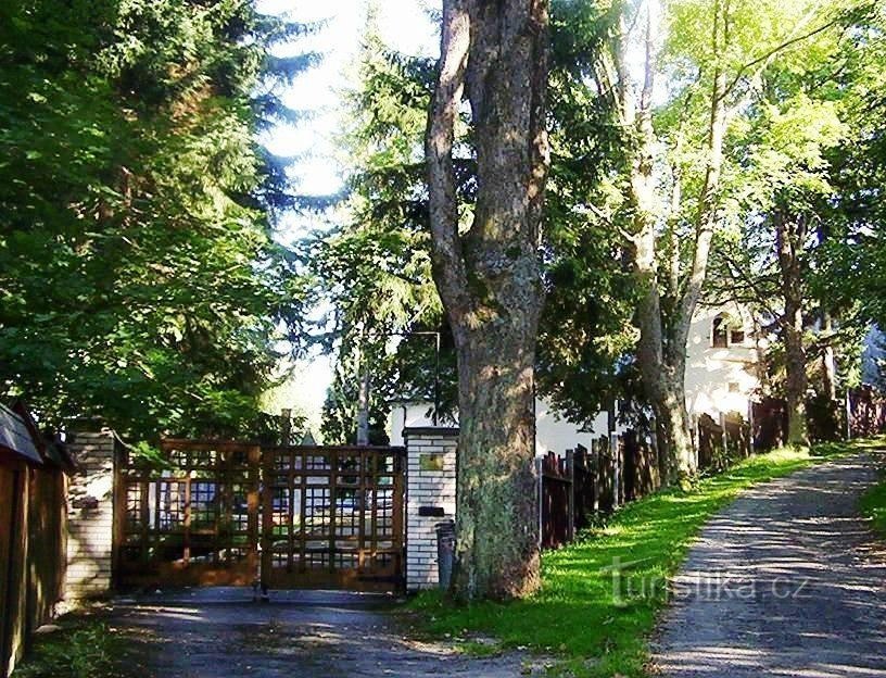 Janovice-Spitzer's villa-pension Janovice-toegangspoort-Foto: Ulrych Mir.
